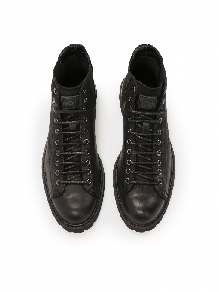 Czarne trzewiki męskie