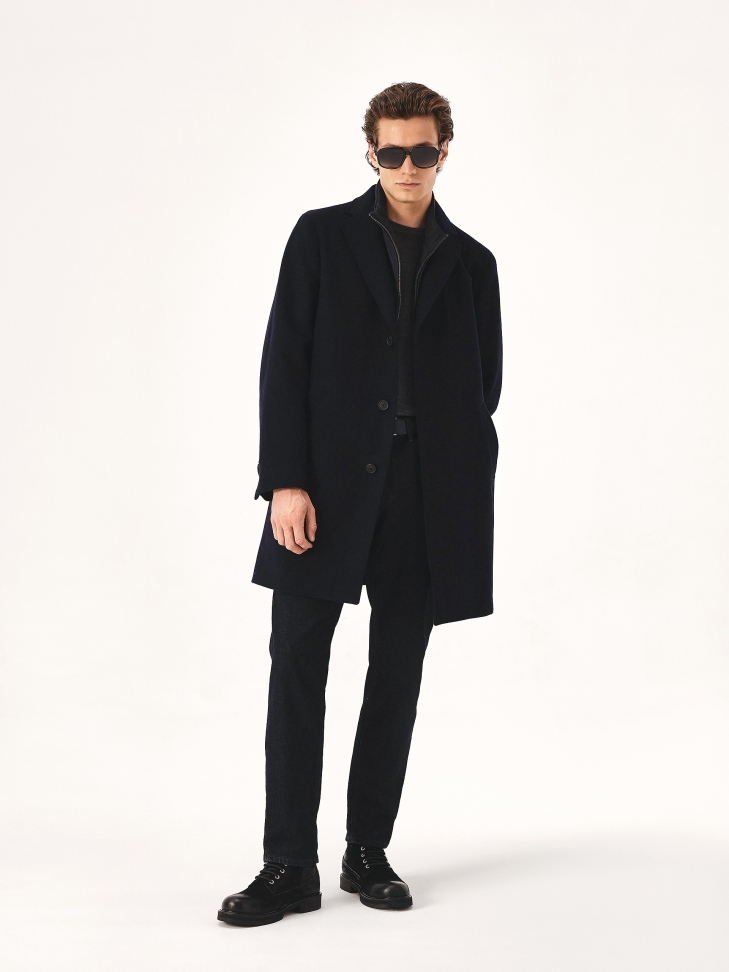 Uniwersalne czarne trzewiki męskie z zamszu