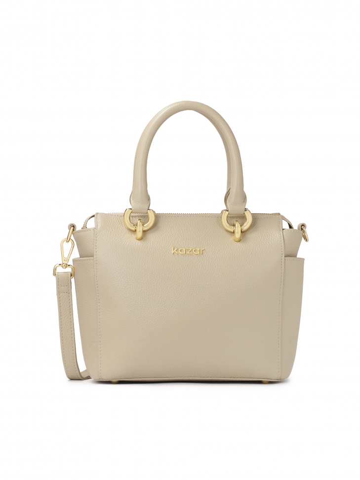 Jasnoszara torebka z rączkami