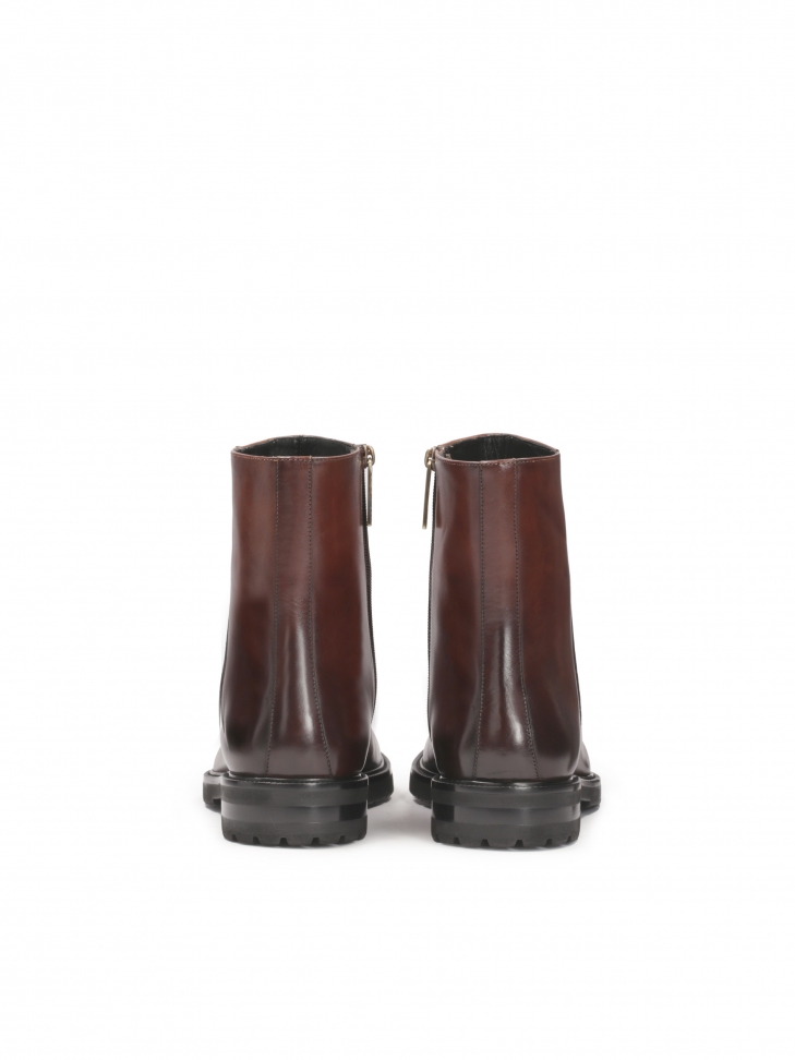 Brązowe trzewiki męskie z wyższą cholewką