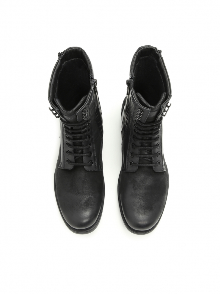 Czarne trzewiki męskie