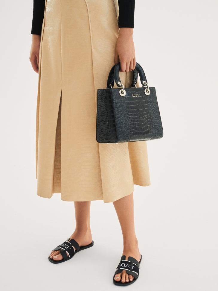 Czarne klapki damskie