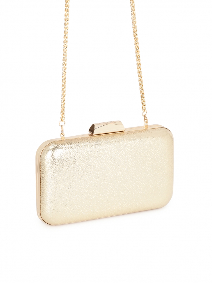 Złota sztywna torebka puzderko