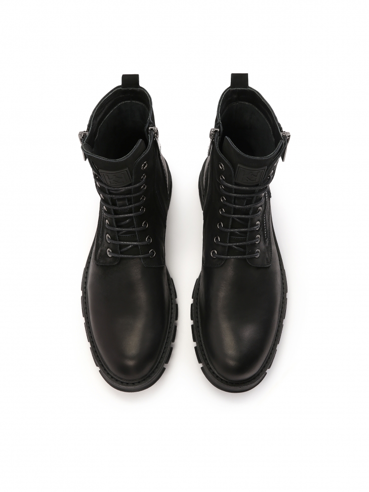 Czarne trzewiki męskie