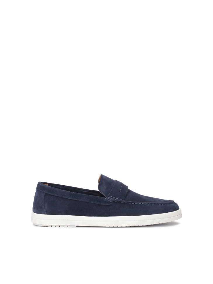 Granatowe sneakersy męskie slip on