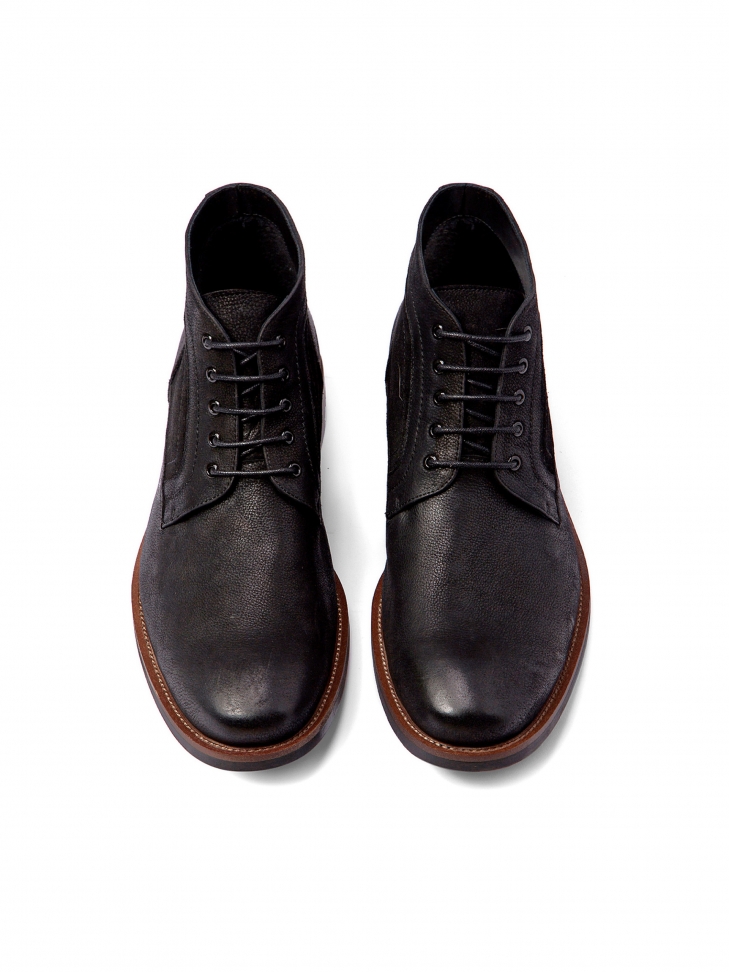 Czarne trzewiki męskie