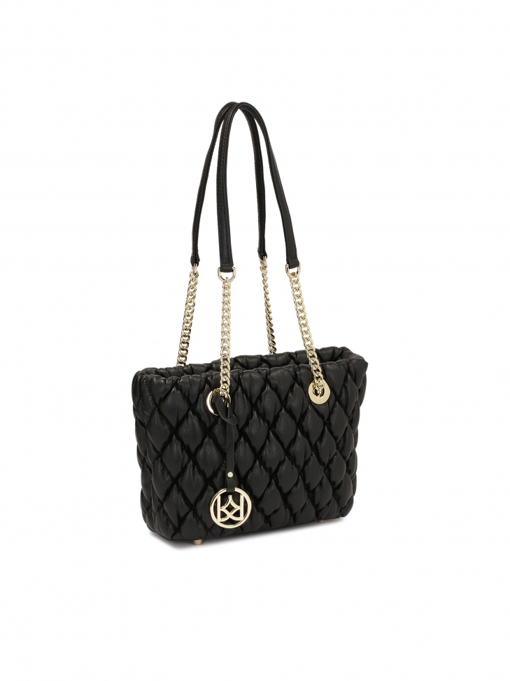 Miękka pikowana torebka z uchwytami na ramię