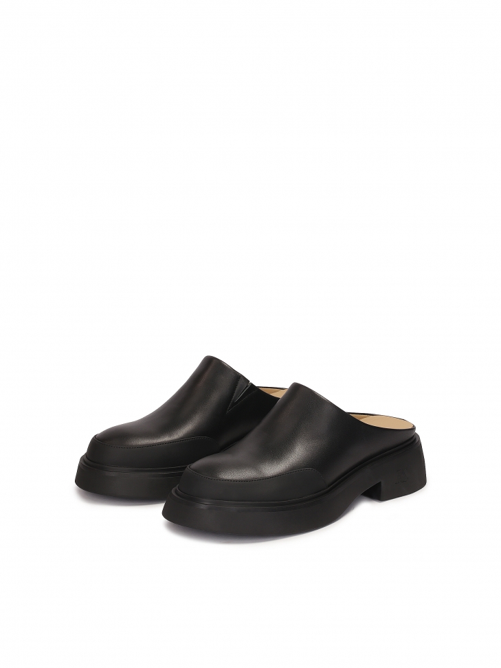 Skórzane mule na wygodnej podeszwie