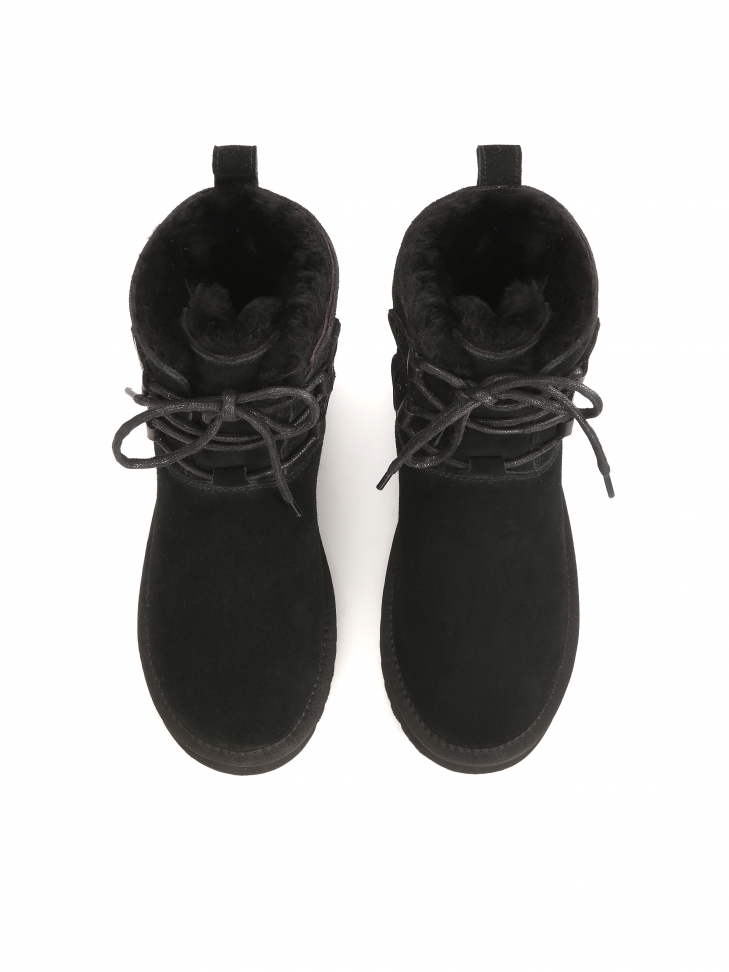 Zamszowe sznurowane śniegowce