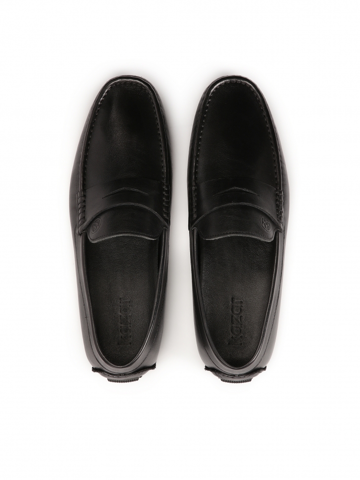 Czarne mokasyny męskie na komfortowej podeszwie