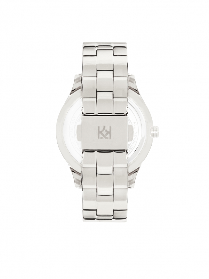 Srebrny zegarek zdobiony yształkami