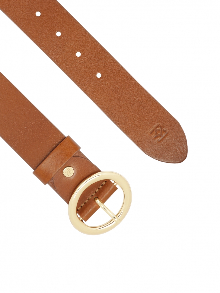 Skórzany pasek ze otą klamrą