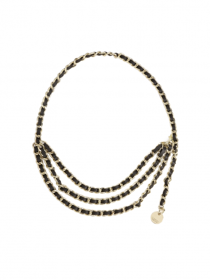 Ozdobny pasek ze skóry i metalu