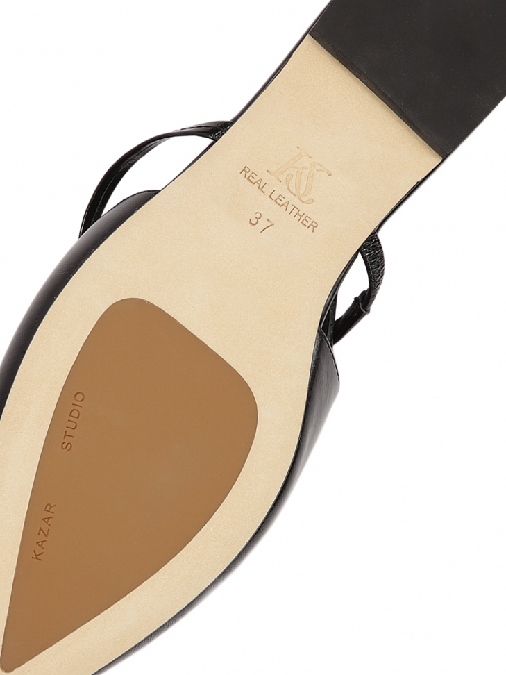 Czółenka na płaskiej podeszwie z otwartą piętą