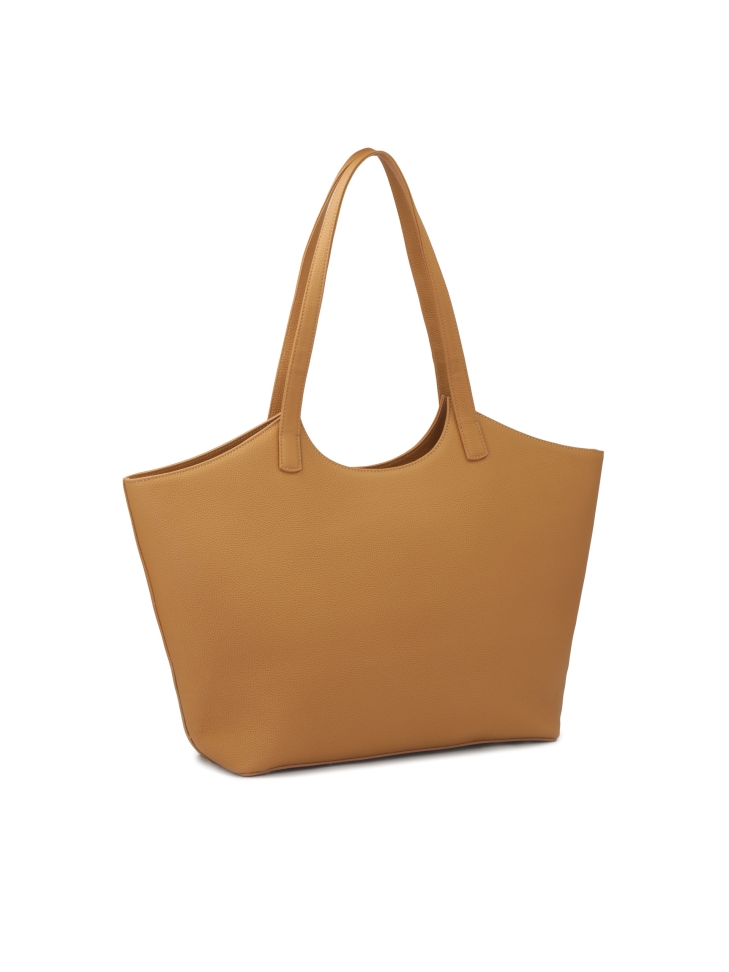 Jasnobrązowa tote bag z uchwytami na ramię