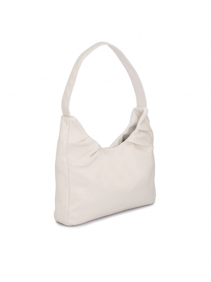 Torebka skórzana w kolorze amanej bieli