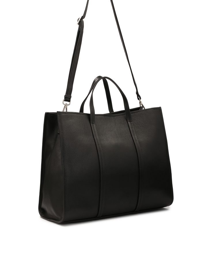 Duża torebka XL z groszkowej skóry