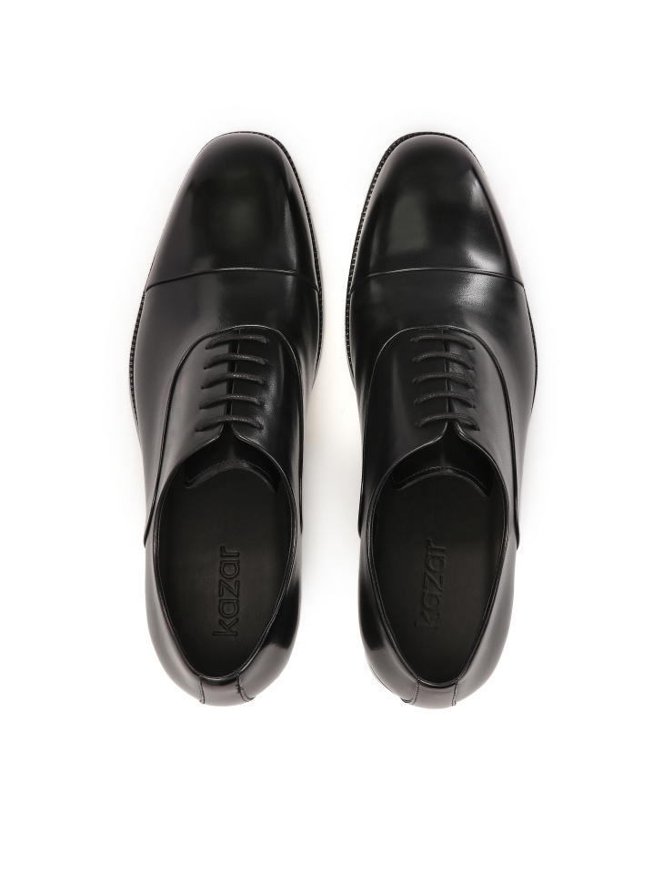 Czarne garniturowe półbuty oxfordy
