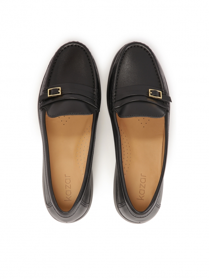 Czarne półbuty na podwyższonej podeszwie