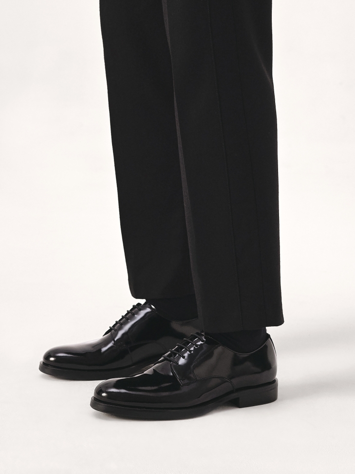 Czarne skórzane półbuty minimal