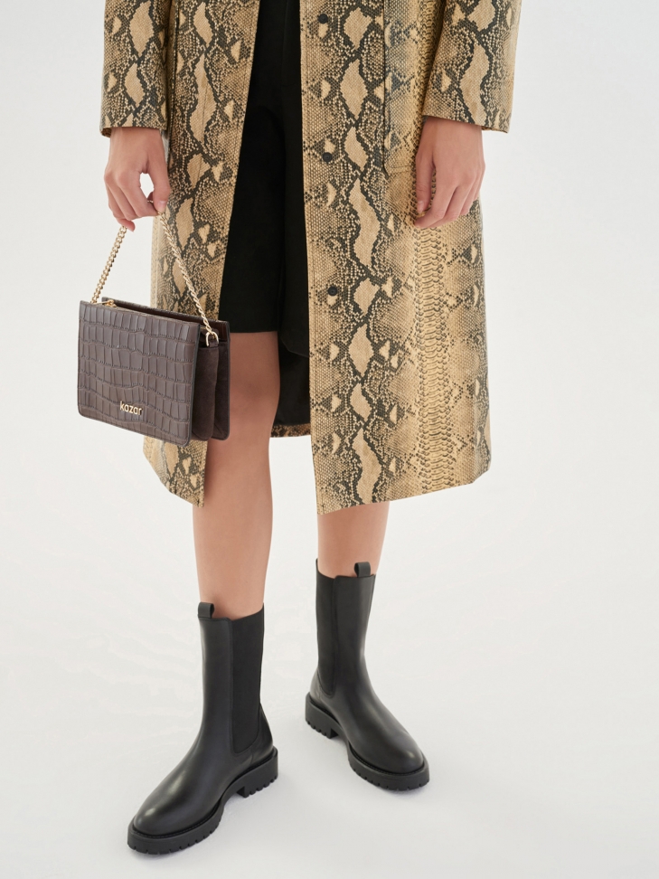 Czarne trzewiki damskie