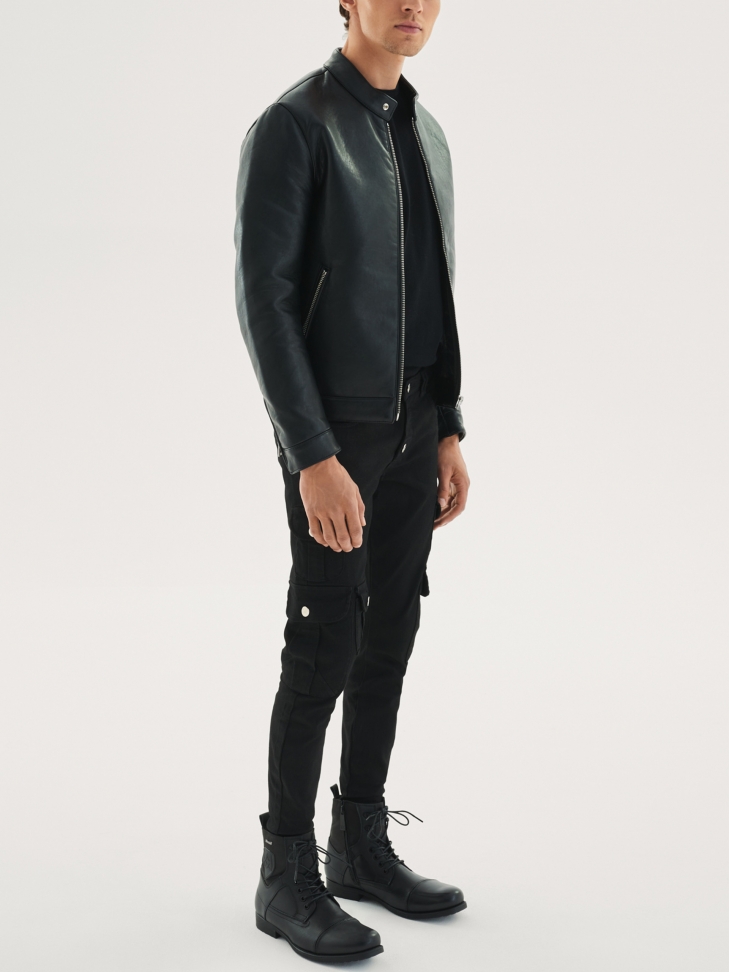 Czarne trzewiki męskie