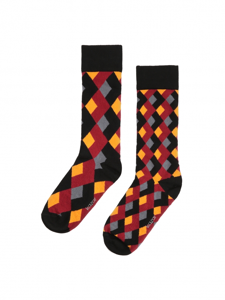 Bawełniane skarpety w romby