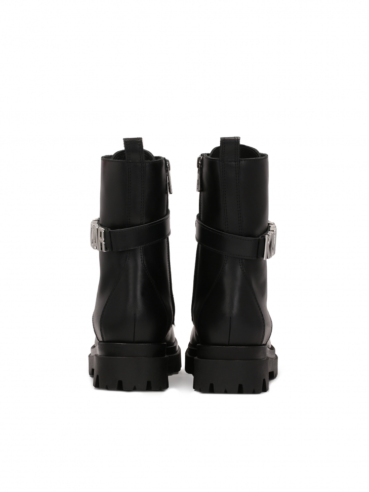 Czarne trzewiki z odpinanym paskiem