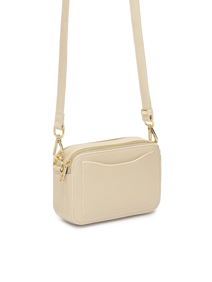 Skórzana torebka z dwoma odpinanymi paskami