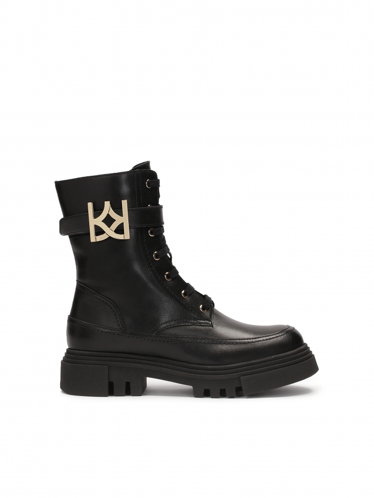 Skórzane trzewiki w militarnym stylu