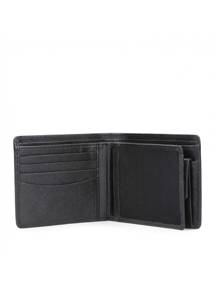 Czarny portfel męski