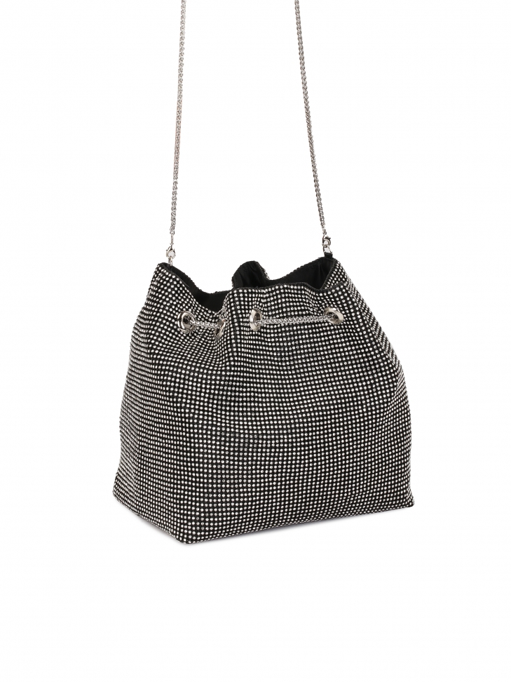 Elegancka torebka worek z yształkami