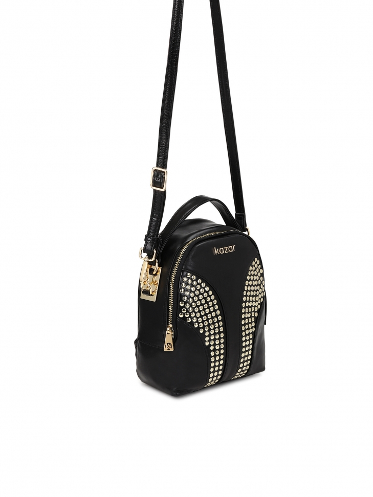 Czarny plecak damski 2w1