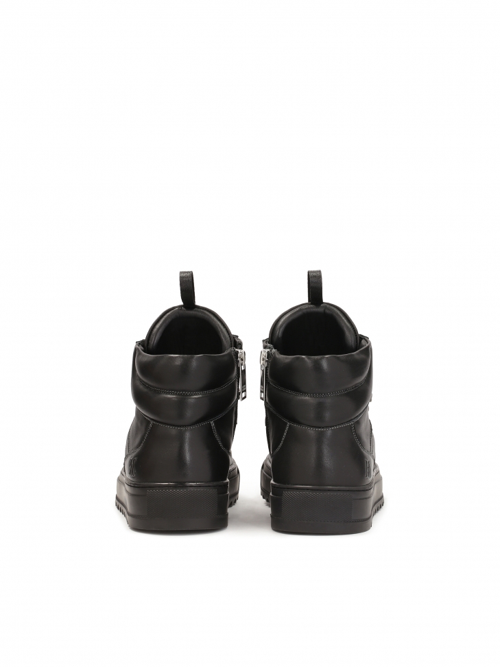 Skórzane czarne hight sneakers