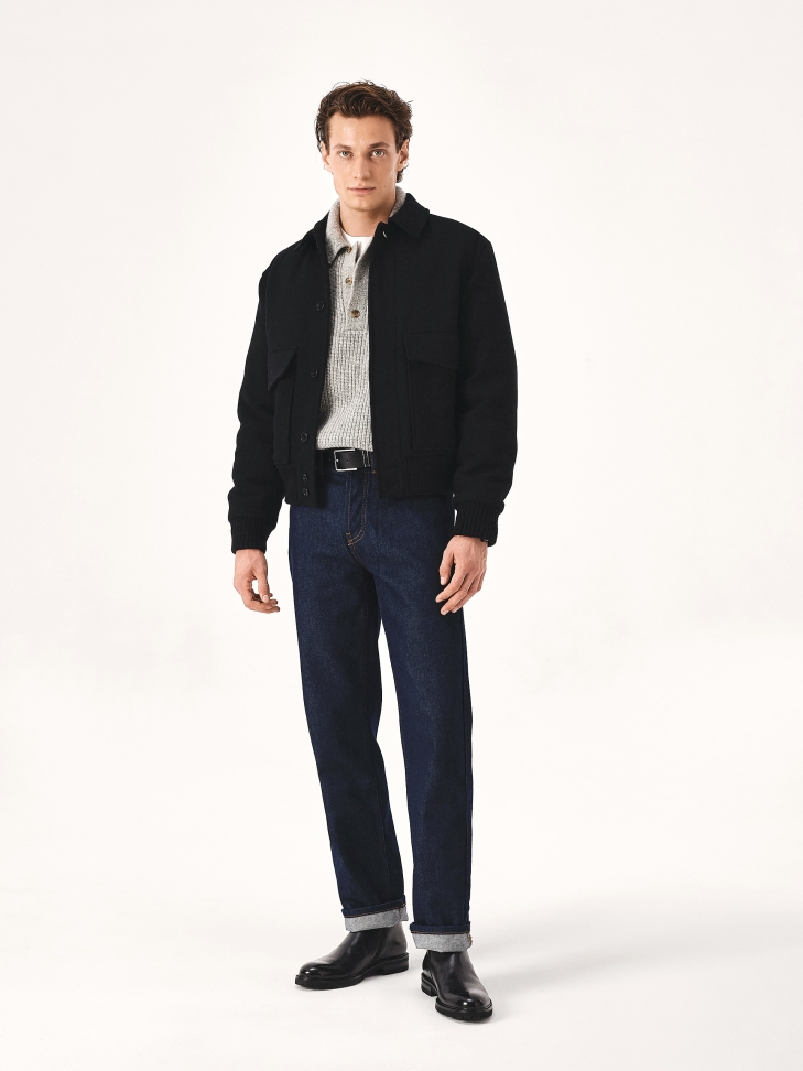 Wizytowy czarny pasek ze srebrną klamrą