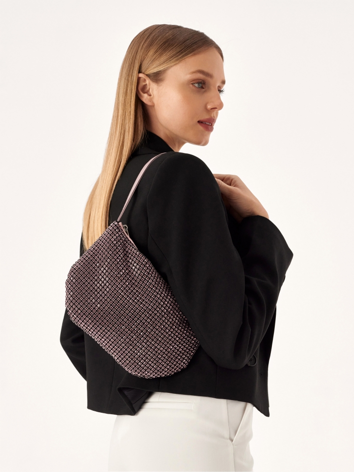 Zdobiona błyszczącymi cyrkoniami torebka