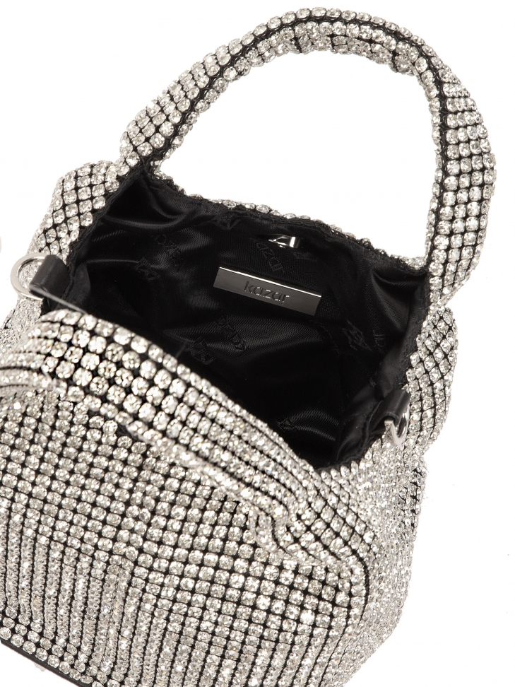 Mała błyszcząca torebka z cyrkoniami