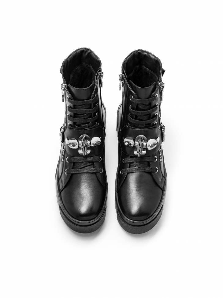 Czarne trzewiki damskie