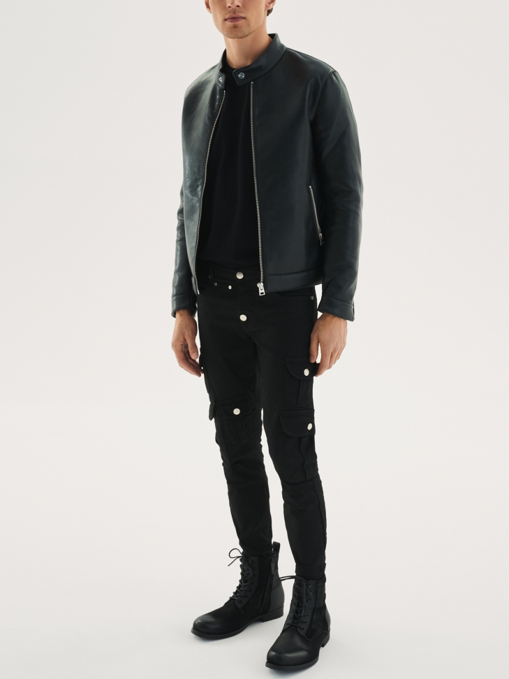 Czarne trzewiki męskie