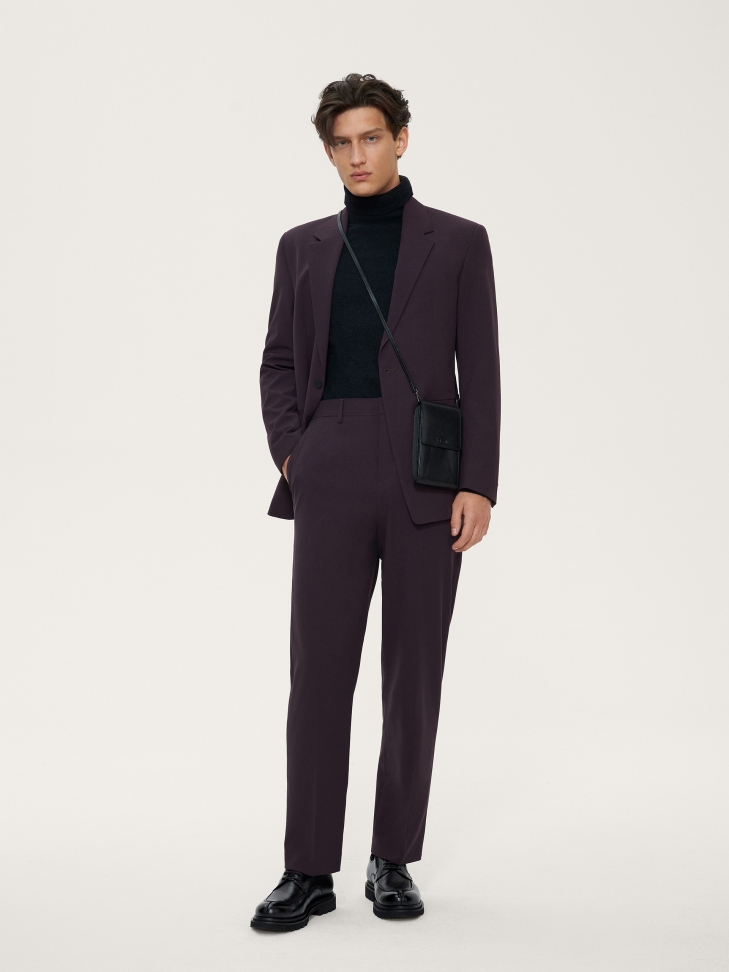 Czarne skórzane półbuty męskie na grubej podeszwie