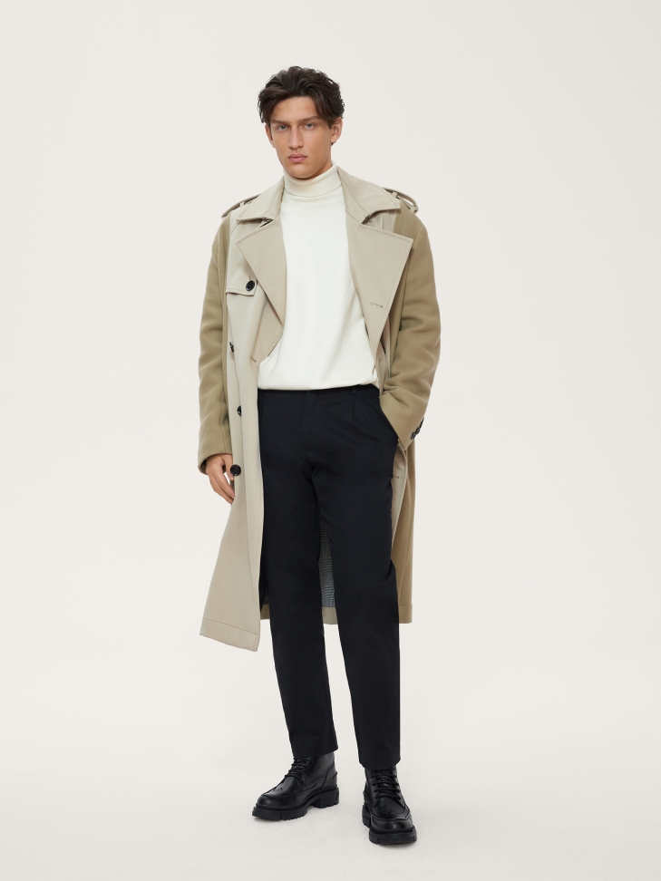 Wiązane trzewiki męskie z modnym zdobieniem