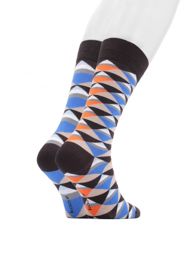 Kolorowe bawełniane skarpety męskie