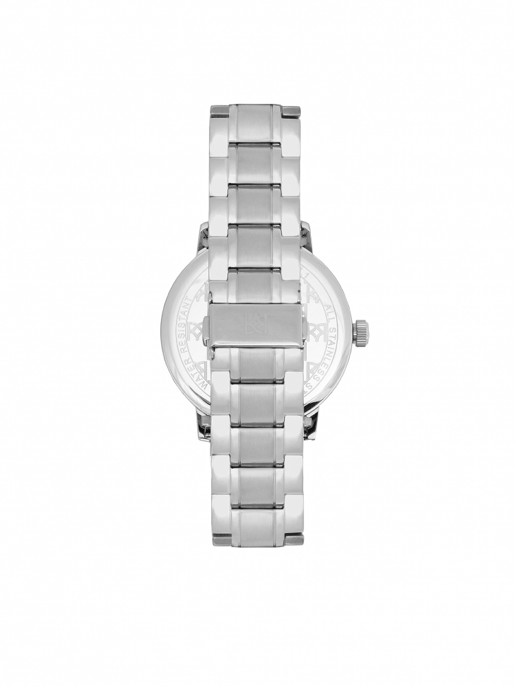 Srebrny minimalistyczny zegarek na bransolecie