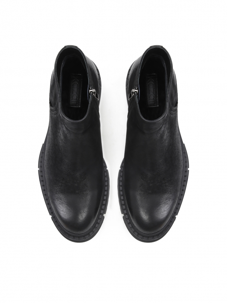 Czarne trzewiki męskie