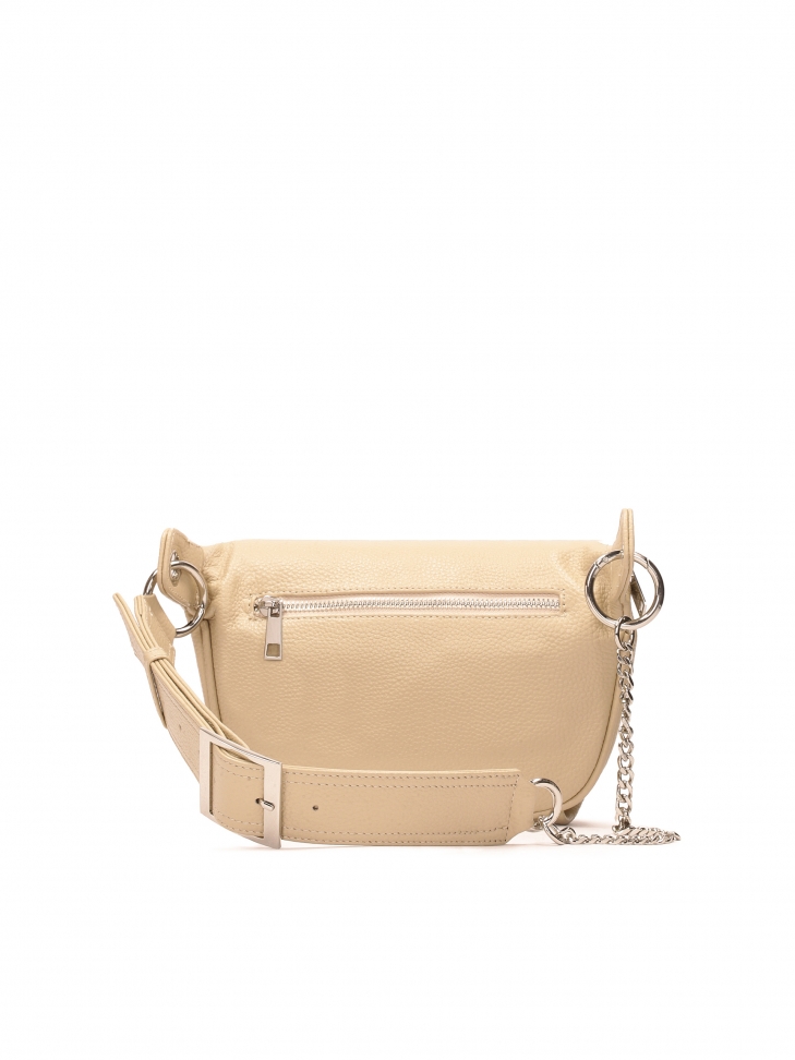 Beżowa nerka ze skóry