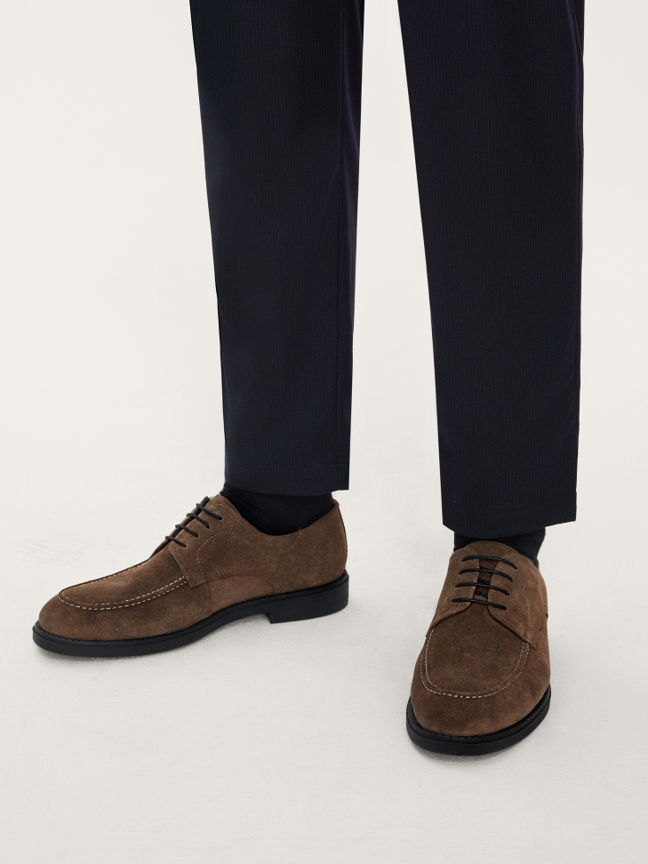 Casualowe półbuty męskie z zamszu