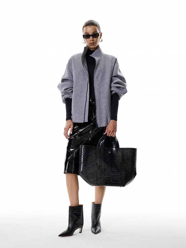 Duża skórzana torebka tote bag