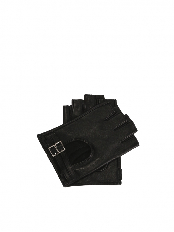 Skórzane rękawiczki całuski bez palców