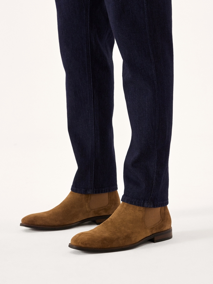 Wsuwane sztyblety męskie z zamszu