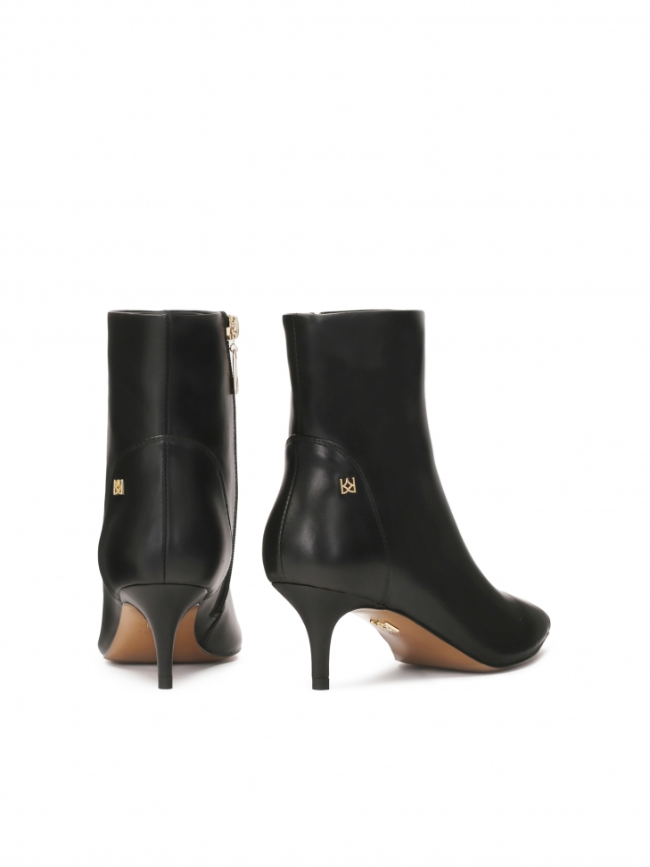 Botki skórzane na obcasie typu kitten